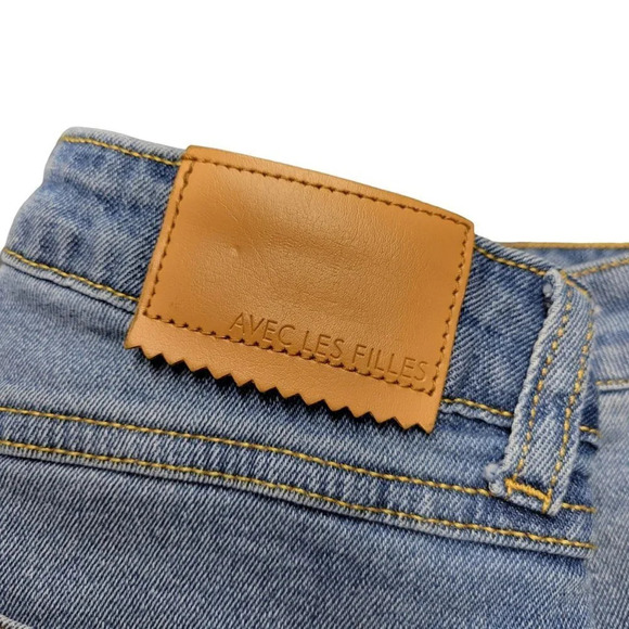 Anthropologie Avec Les Filles Raw Hem Distressed High Rise Jeans - Picture 4 of 8